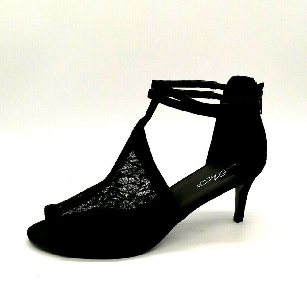 Midnight Velvet Womens Lace Front High Heel Sandal  11M NEW